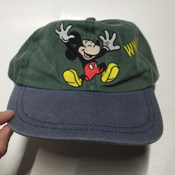 Official Disney Mickey Mouse Vintage 90s Embroidered Adult Hat Baseball Cap - Picture 5 of 13
